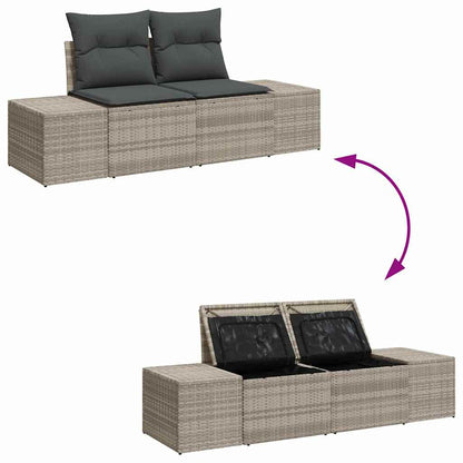 Set Divano da Giardino 7 pcs Grigio chiaro e grigio scuro | homemem39