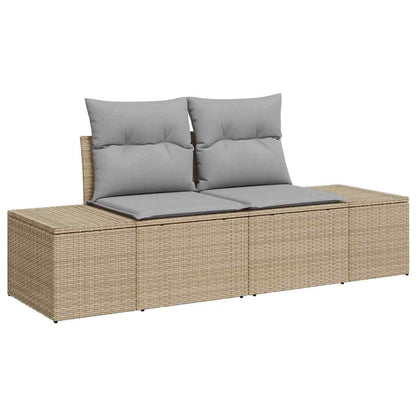 Set Divano da Giardino 10 pcs Beige Poly Rattan - homemem39
