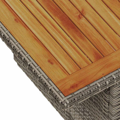 Set Divano da Giardino 9 pz Grigio Poly Rattan