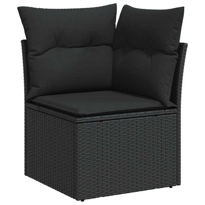 Set Divano da Giardino 11 pcs Nero Poly Rattan - homemem39