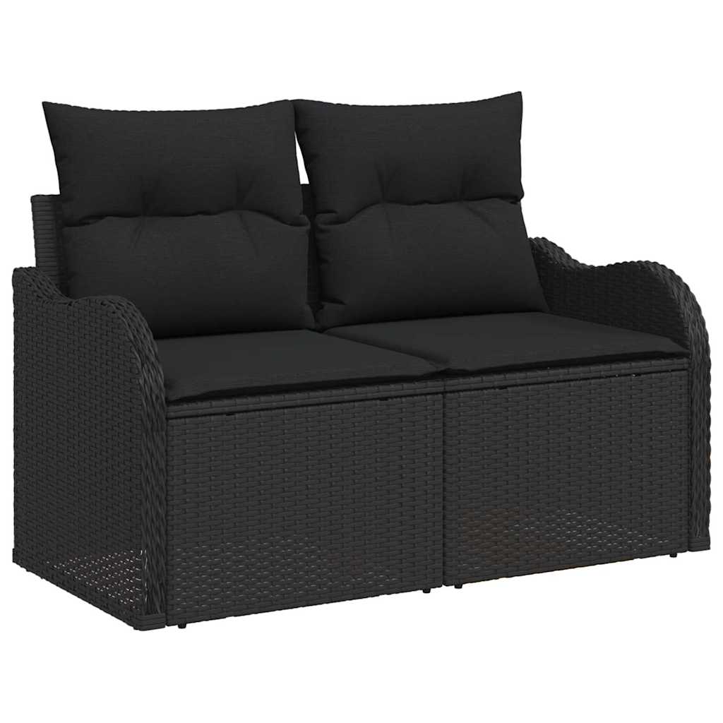 Set Divano da Giardino 10 pcs Nero Poly Rattan - homemem39
