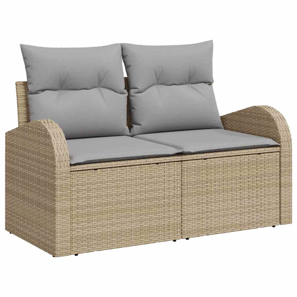 Set Divano da Giardino 5 pcs Beige Poly Rattan - homemem39