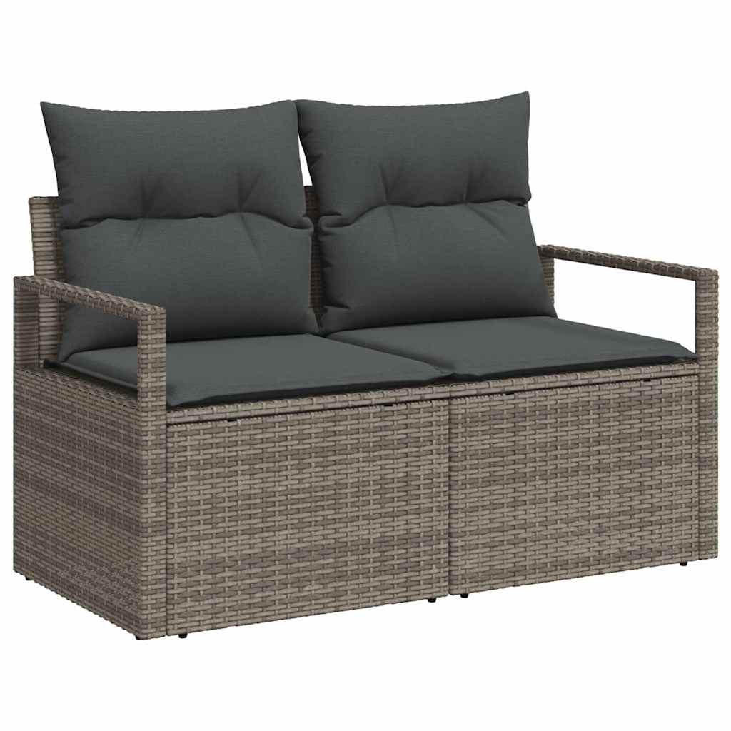 Set Divano da Giardino 8 pcs Grigio Poly Rattan - homemem39