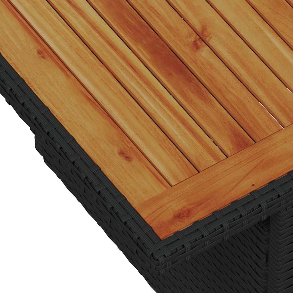 Set Divano da Giardino con archiviazione 7 pcs Nero Poly Rattan - homemem39