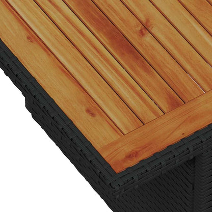 Set Divano da Giardino con cuscino con archiviazione 8 pcs Nero - homemem39