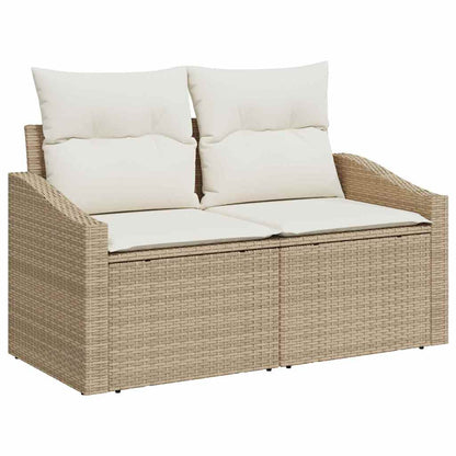 Set Divano da Giardino 7 pcs Beige Poly Rattan - homemem39