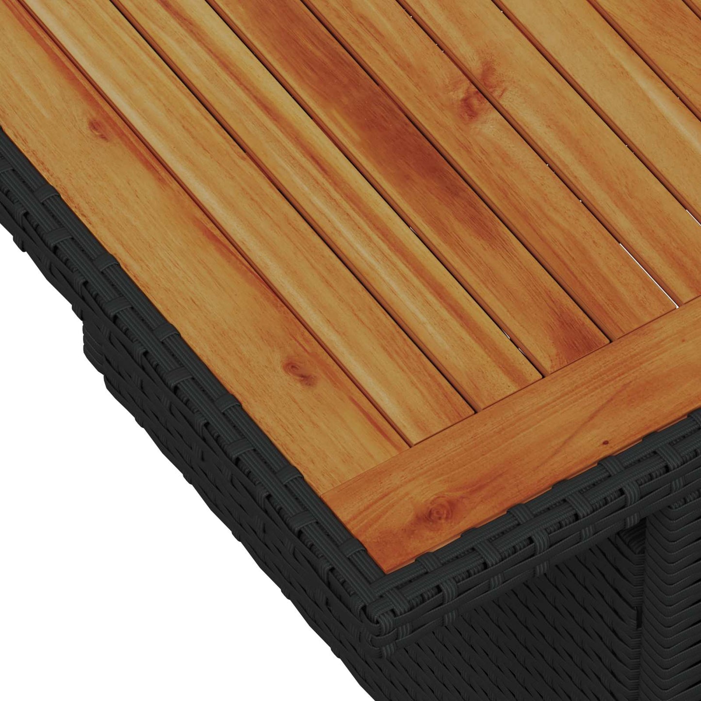 Set Divano da Giardino con archiviazione 6 pcs Nero Poly Rattan | homemem39