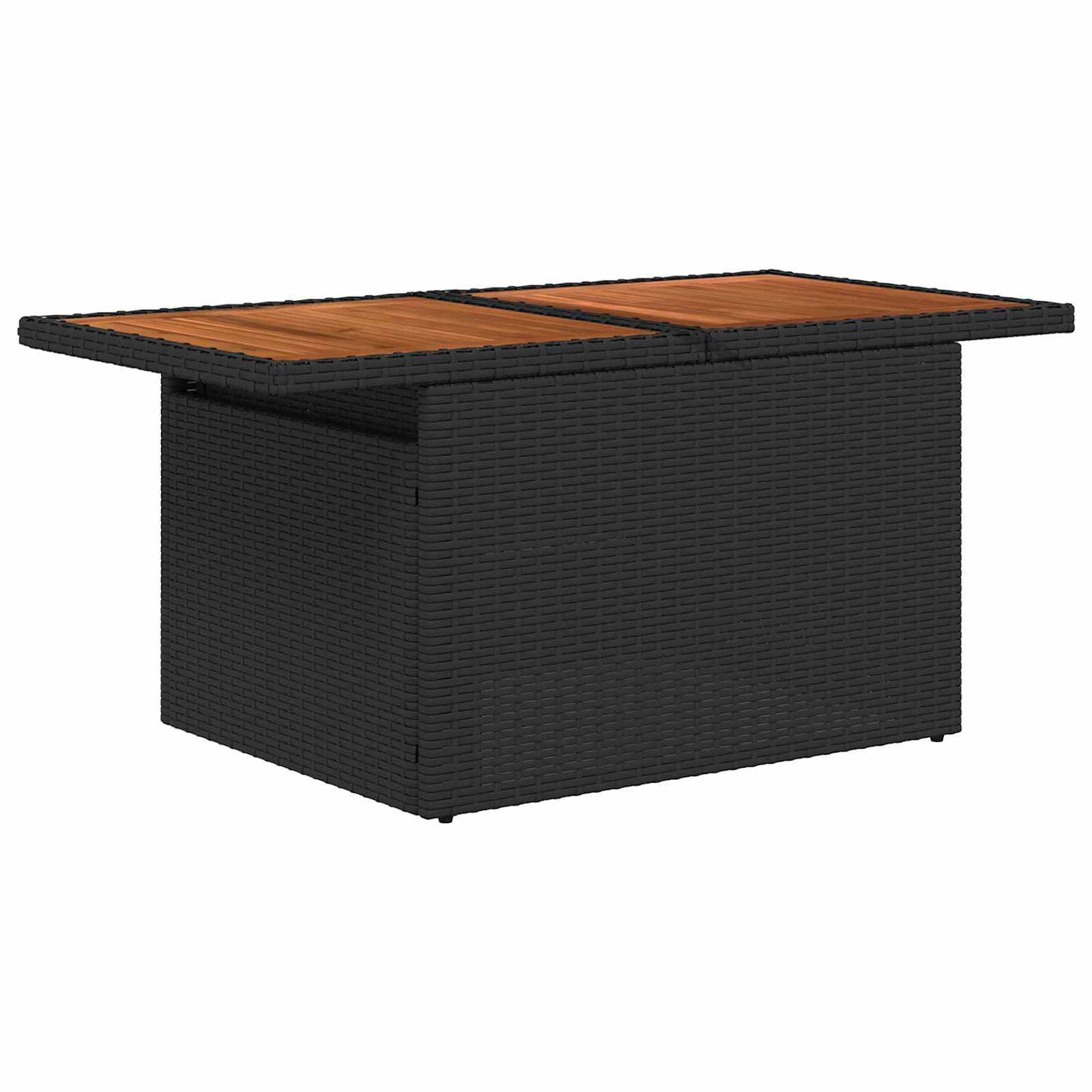 Set Divano da Giardino con archiviazione 9 pcs Nero Poly Rattan | homemem39