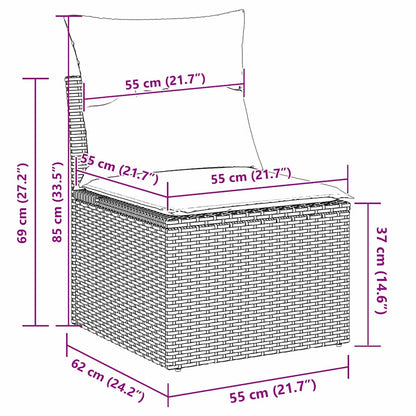 Set Divano da Giardino 4 pz Nero polyrattan | homemem39