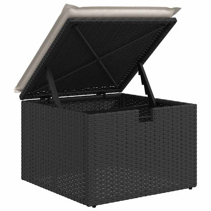 Set di divani 7 pz Nero e Crema polyrattan | homemem39