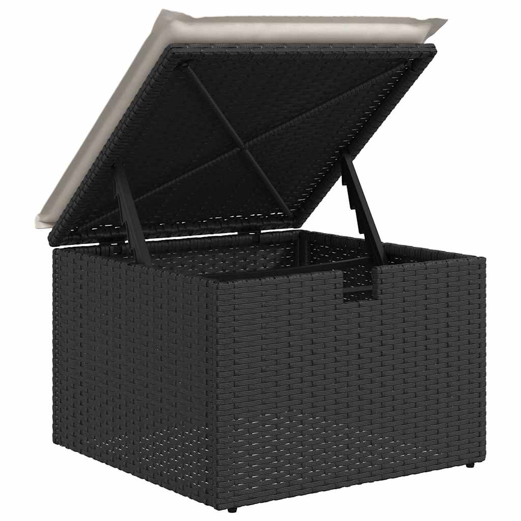 Set di divani 8 pz Nero e crema polyrattan | homemem39