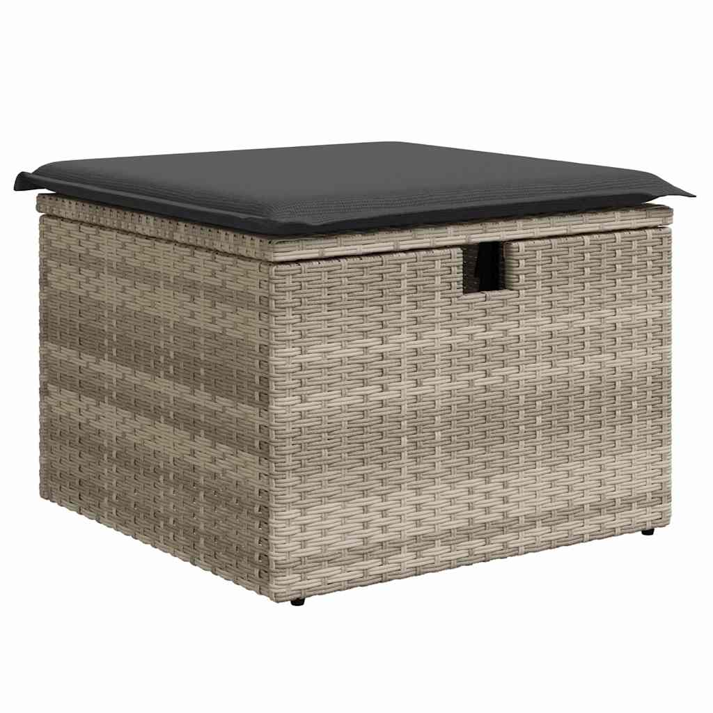 Set di divani 9 pz Grigio chiaro polyrattan | homemem39