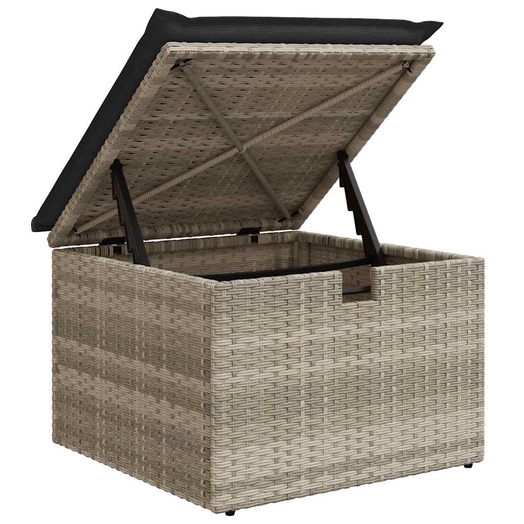 Set di divani 9 pz Grigio chiaro polyrattan | homemem39