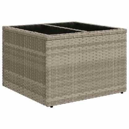 Set di divani 9 pz 8-Numero di posti Grigio chiaro polyrattan