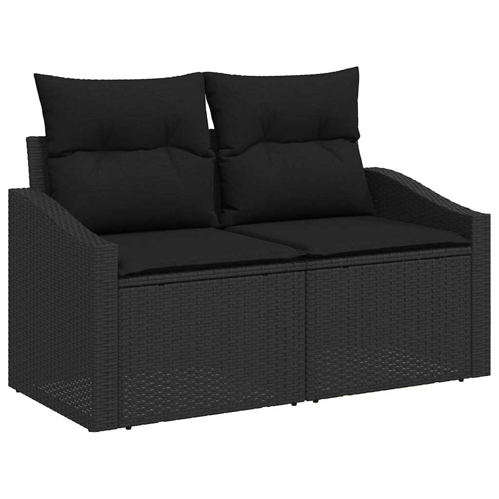 Set di divani 4 pz Nero polyrattan | homemem39