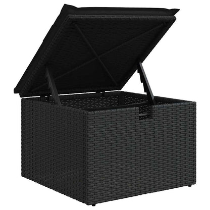 Set di divani 4 pz Nero polyrattan | homemem39