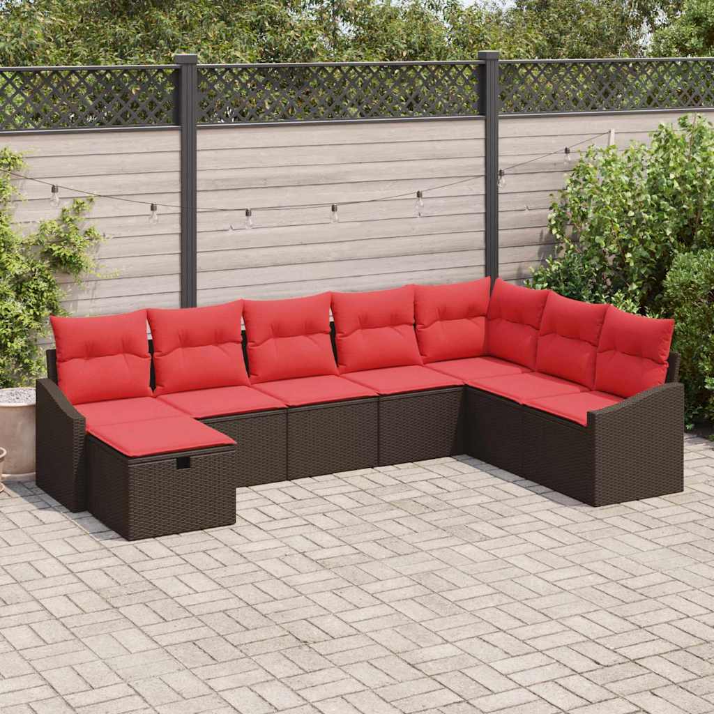 Set Divano da Giardino 8 pz polyrattan | homemem39