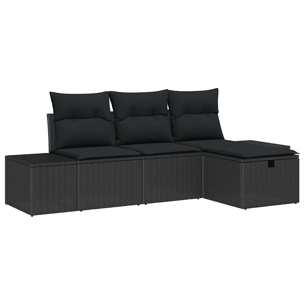 Set Divano da Giardino 4 pz polyrattan | homemem39