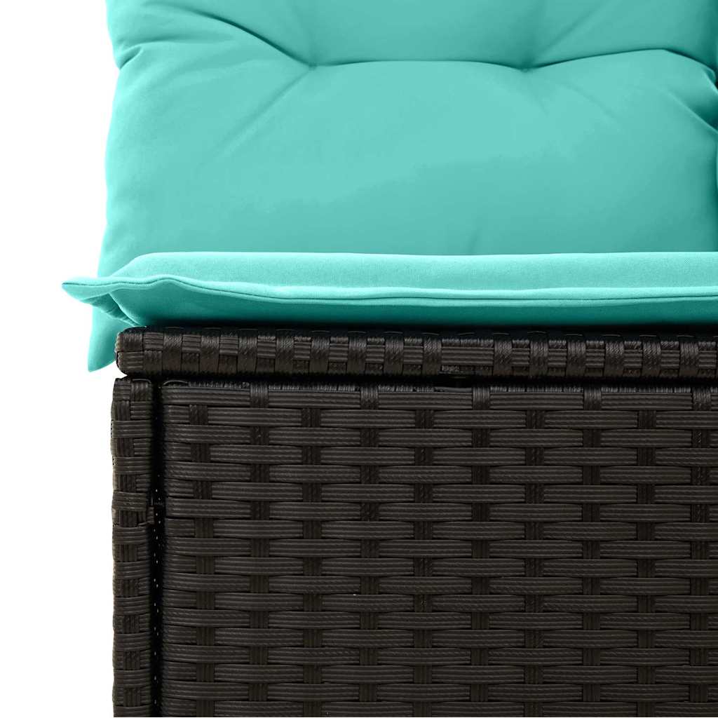 Set Divano da Giardino 7 pz Nero polyrattan | homemem39