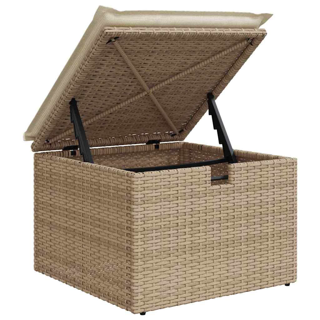 Set Divano da Giardino con cuscino 8 pcs Beige polyrattan - homemem39