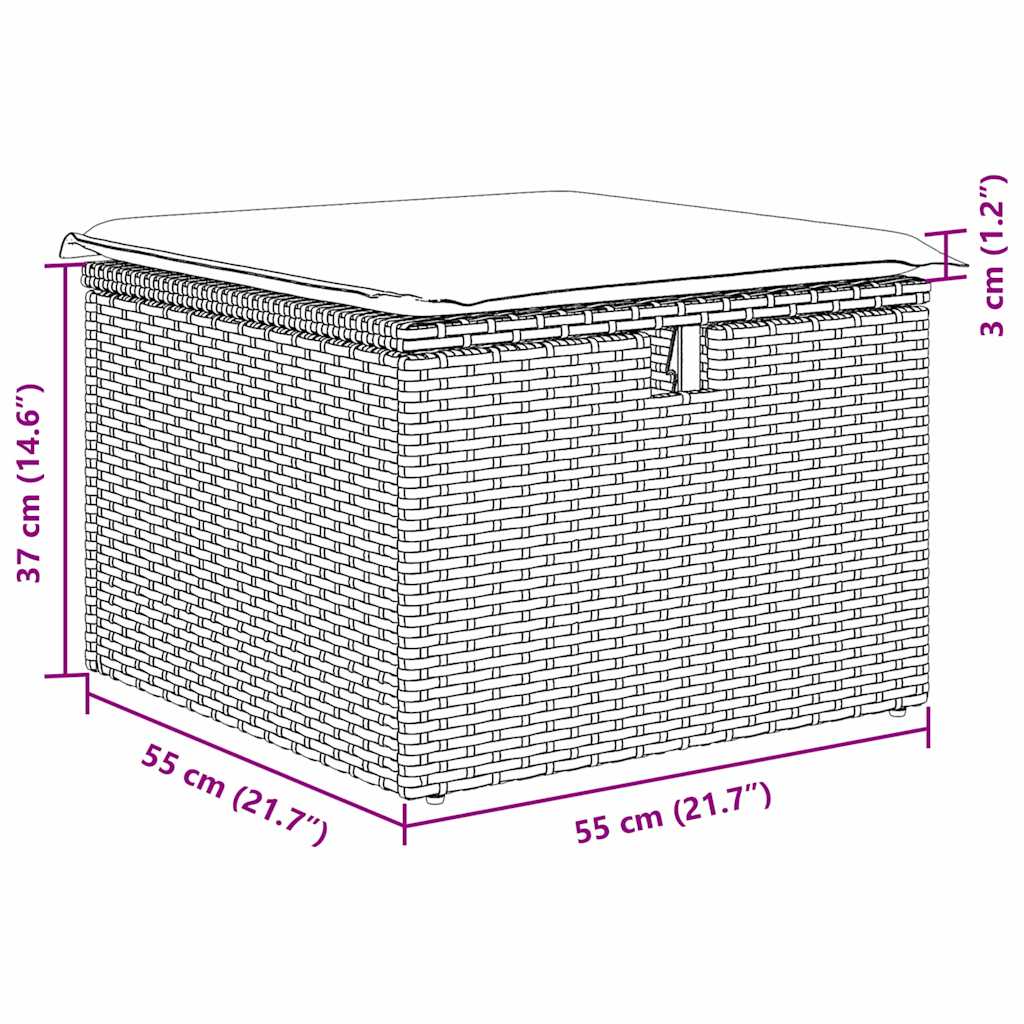 Set Divano da Giardino 8 pcs Beige polyrattan - homemem39