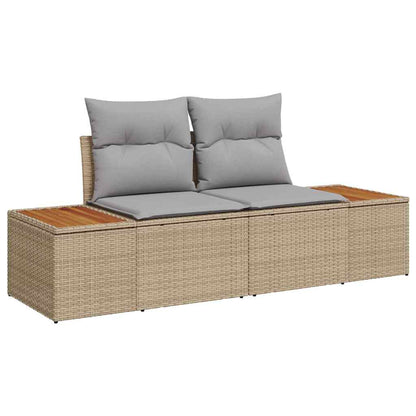Set Divano da Giardino con cuscino 5 pcs Beige polyrattan - homemem39