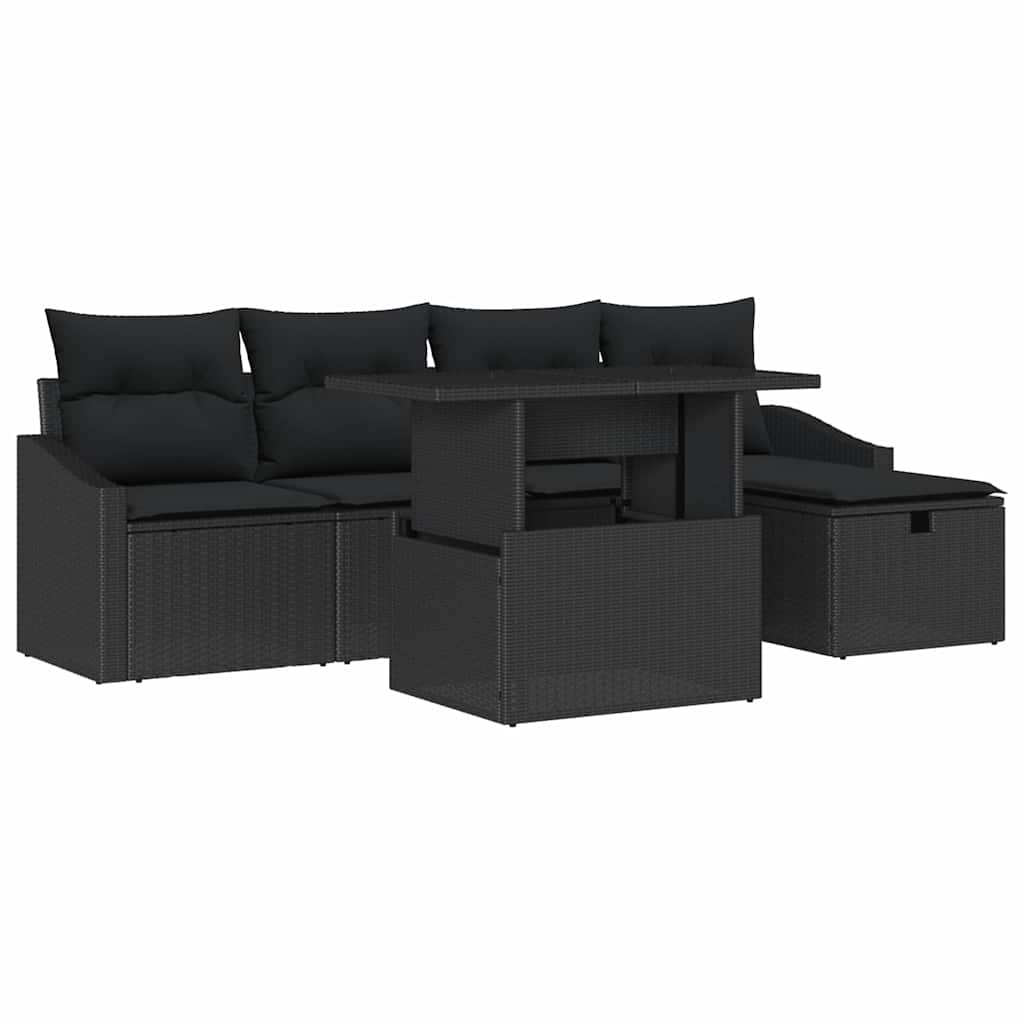 Set Divano da Giardino 6 pz polyrattan | homemem39