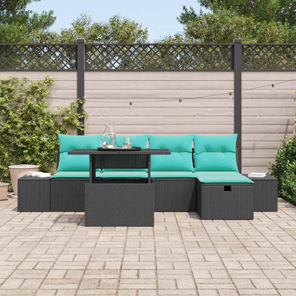 Set Divano da Giardino 6 pz polyrattan | homemem39