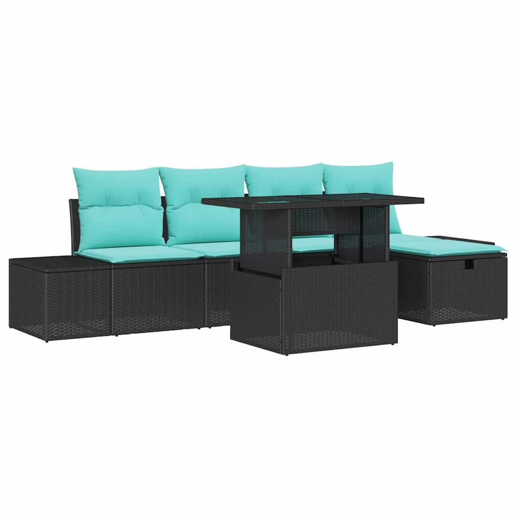 Set Divano da Giardino 6 pz polyrattan | homemem39