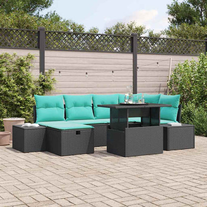 Set Divano da Giardino 7 pz polyrattan