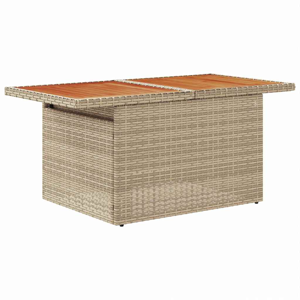 Set Divano da Giardino con cuscino 9 pcs Beige Poly Rattan - homemem39