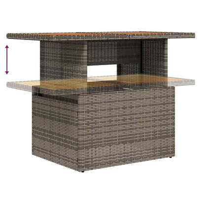 Set Divano da Giardino con cuscino 6 pcs Grigio polyrattan | homemem39