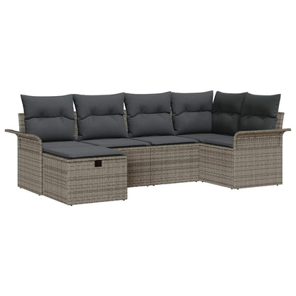 Set Divano da Giardino 6 pz Poly Rattan | homemem39