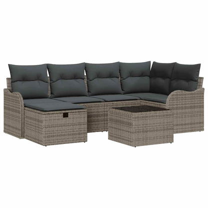 Set Divano da Giardino 7 pz Poly Rattan | homemem39