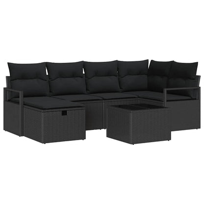 Set Divano da Giardino con cuscino con archiviazione polyrattan | homemem39