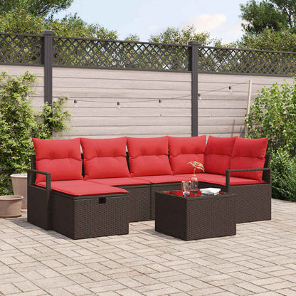 Set Divano da Giardino con cuscino con archiviazione polyrattan | homemem39