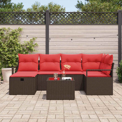 Set Divano da Giardino con cuscino con archiviazione polyrattan | homemem39