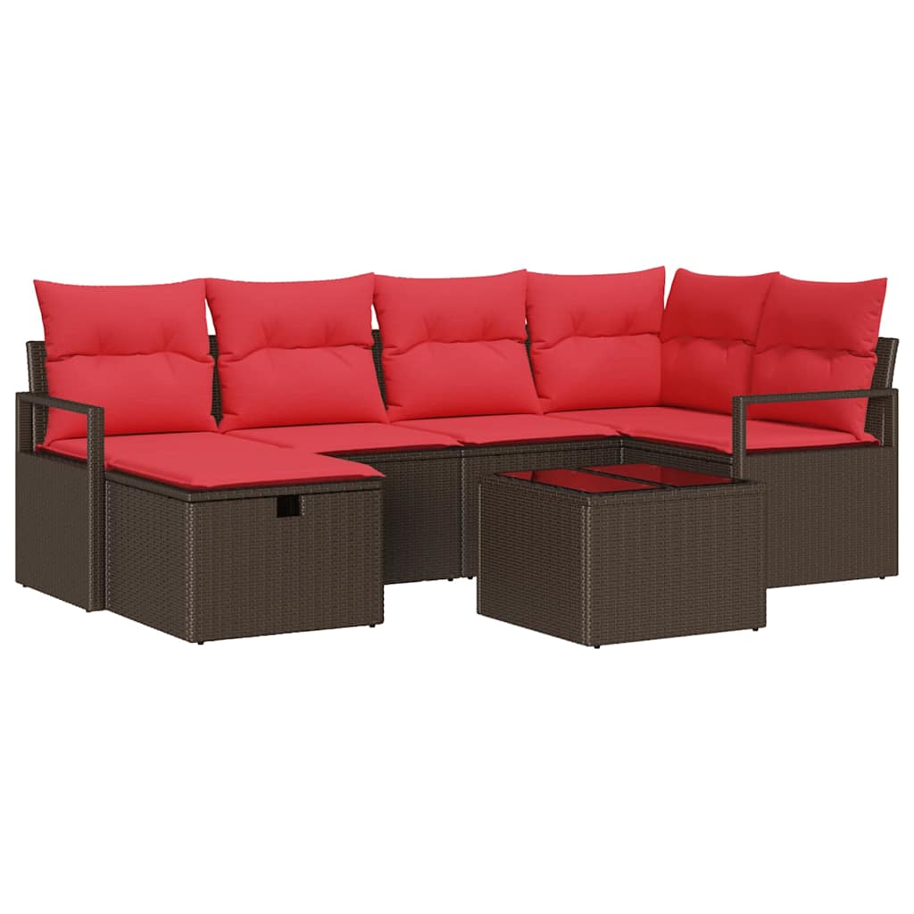 Set Divano da Giardino con cuscino con archiviazione polyrattan | homemem39
