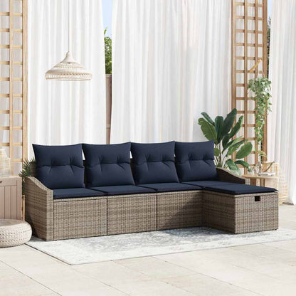 Set di divani con cuscino 5 pcs polyrattan | homemem39