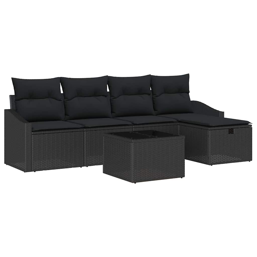 Set di divani con cuscino 6 pcs polyrattan | homemem39