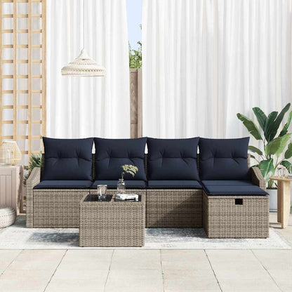 Set di divani con cuscino 5 pcs polyrattan | homemem39