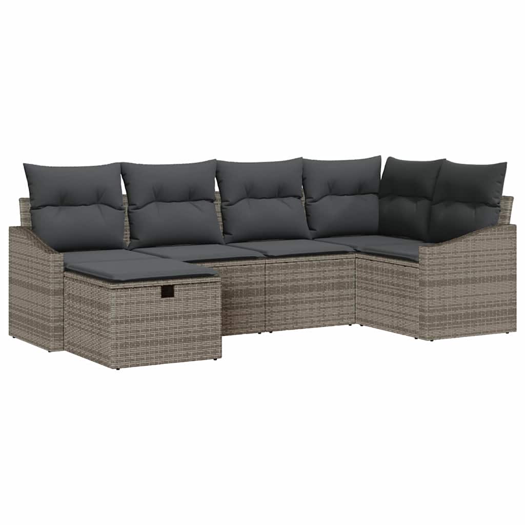 Set di divani con cuscino 7 pcs polyrattan | homemem39