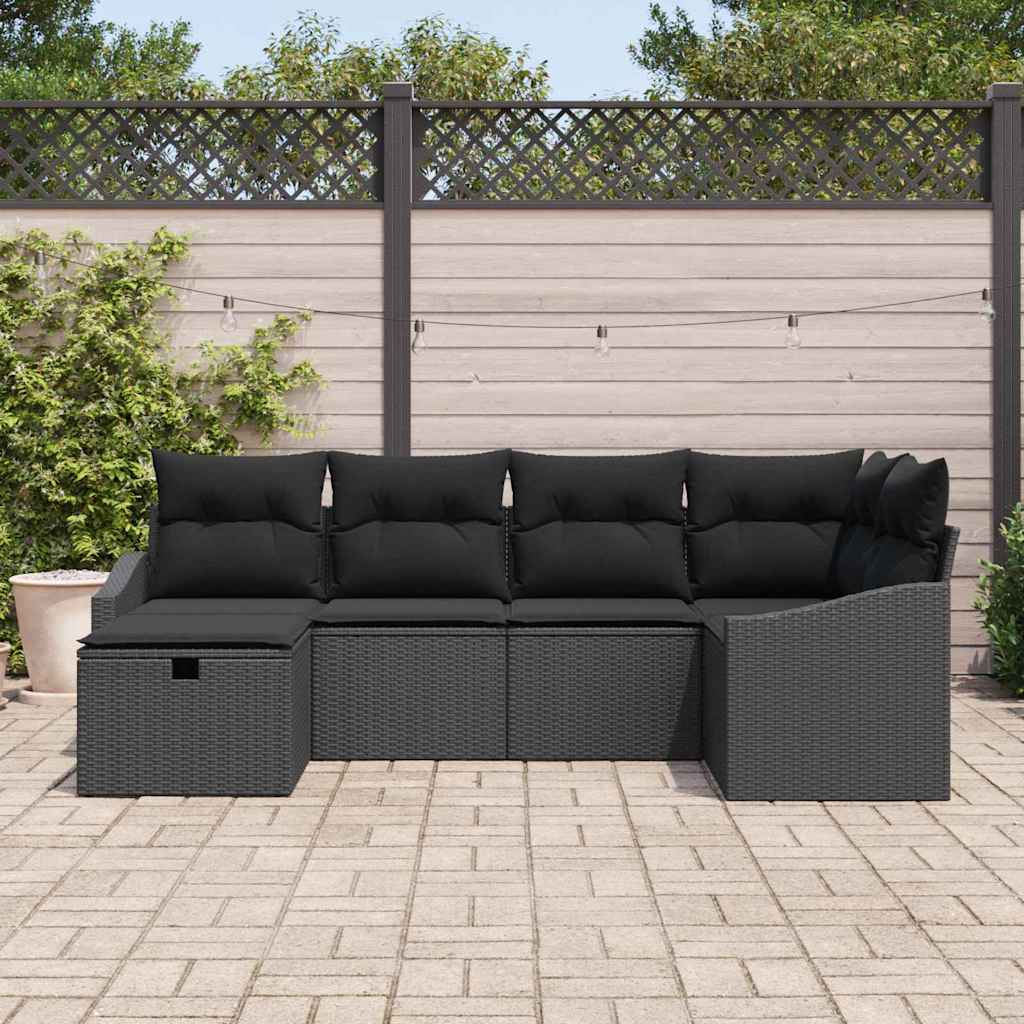 Set di divani con cuscino 7 pcs polyrattan | homemem39