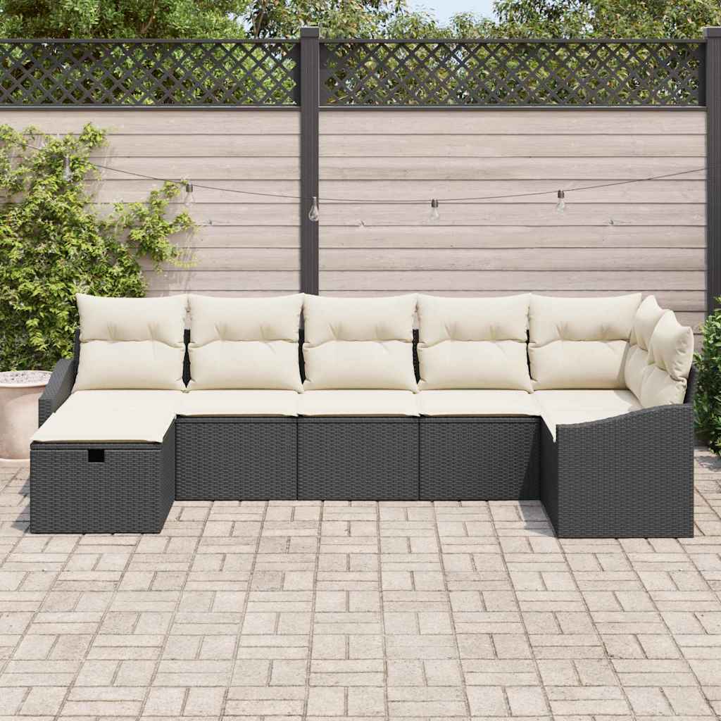 Set di divani con cuscino 7 pcs polyrattan | homemem39