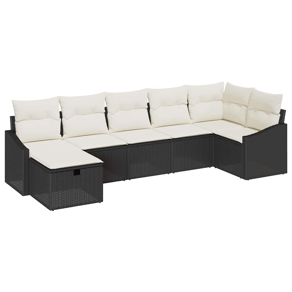 Set di divani con cuscino 7 pcs polyrattan | homemem39