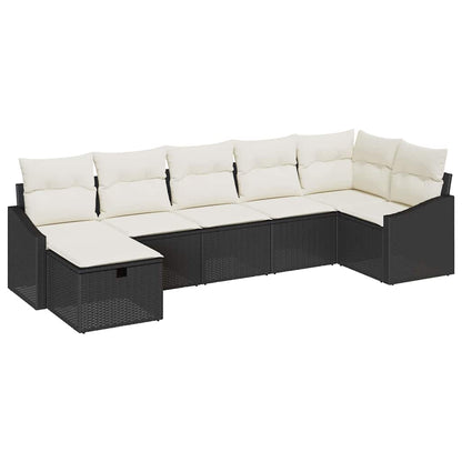 Set di divani con cuscino 7 pcs polyrattan | homemem39