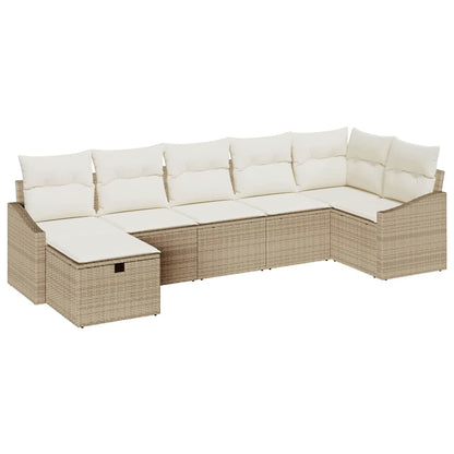 Set di divani con cuscino 7 pcs polyrattan | homemem39