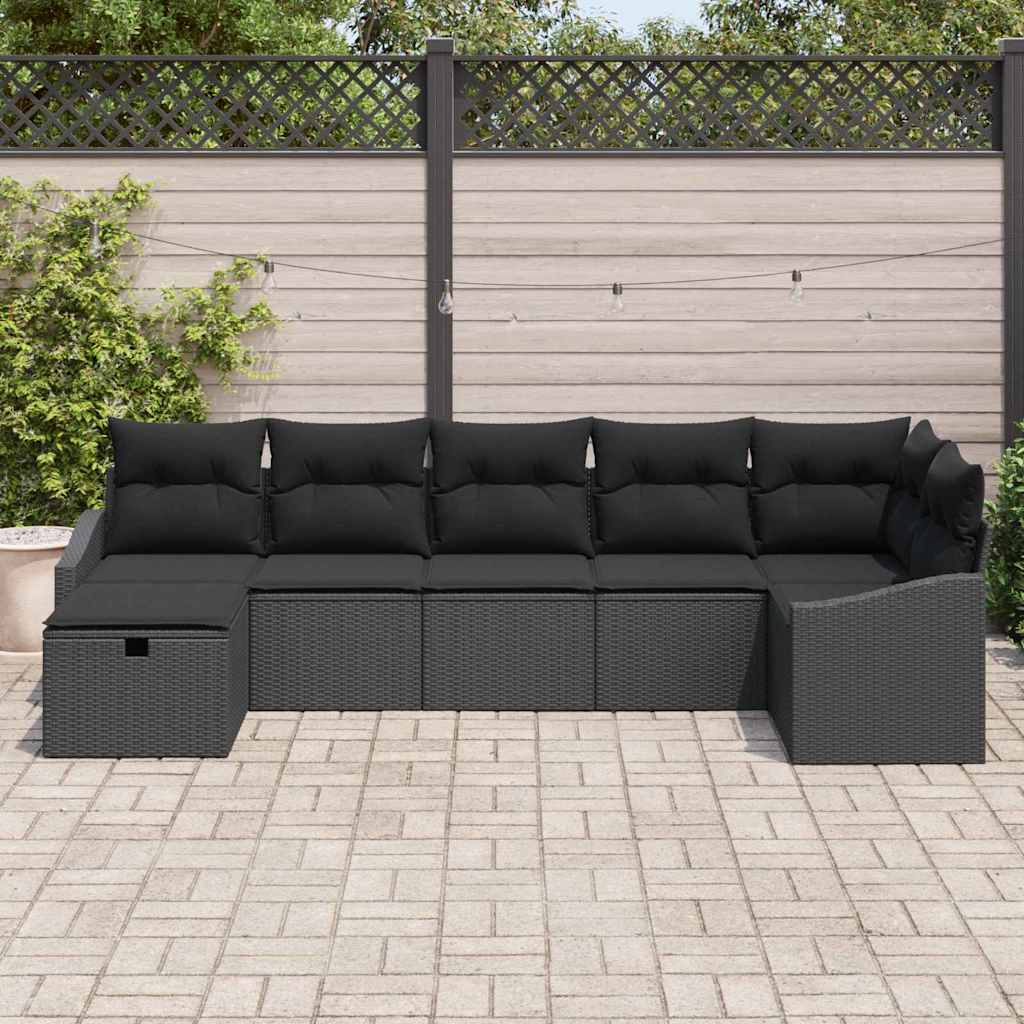 Set di divani con cuscino 7 pcs polyrattan | homemem39