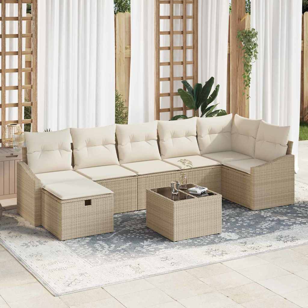 Set di divani con cuscino 7 pcs polyrattan | homemem39
