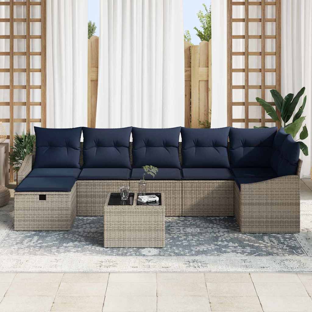 Set di divani con cuscino 5 pcs polyrattan | homemem39